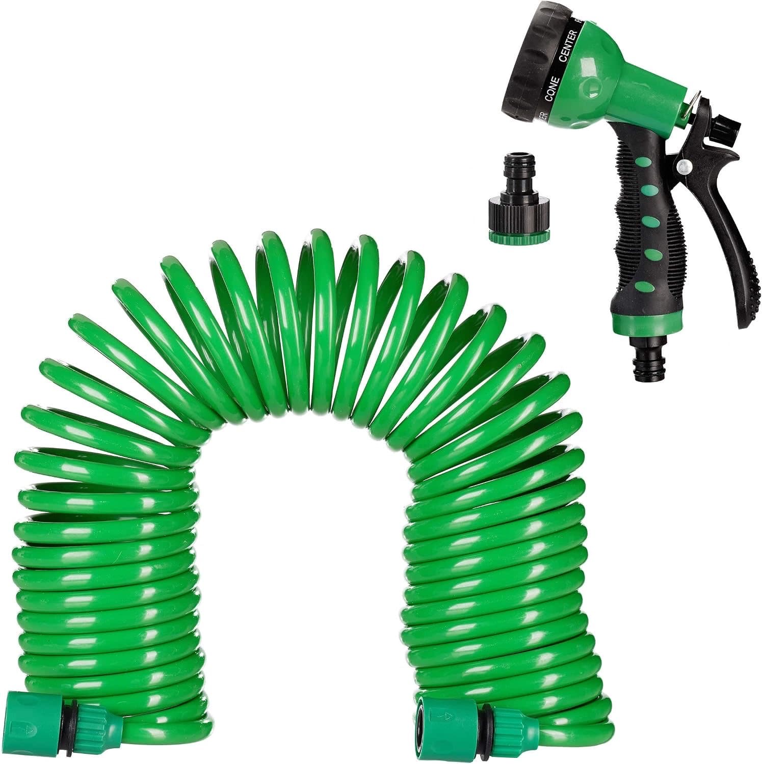Relaxdays Spiralschlauch 10 m mit Brause