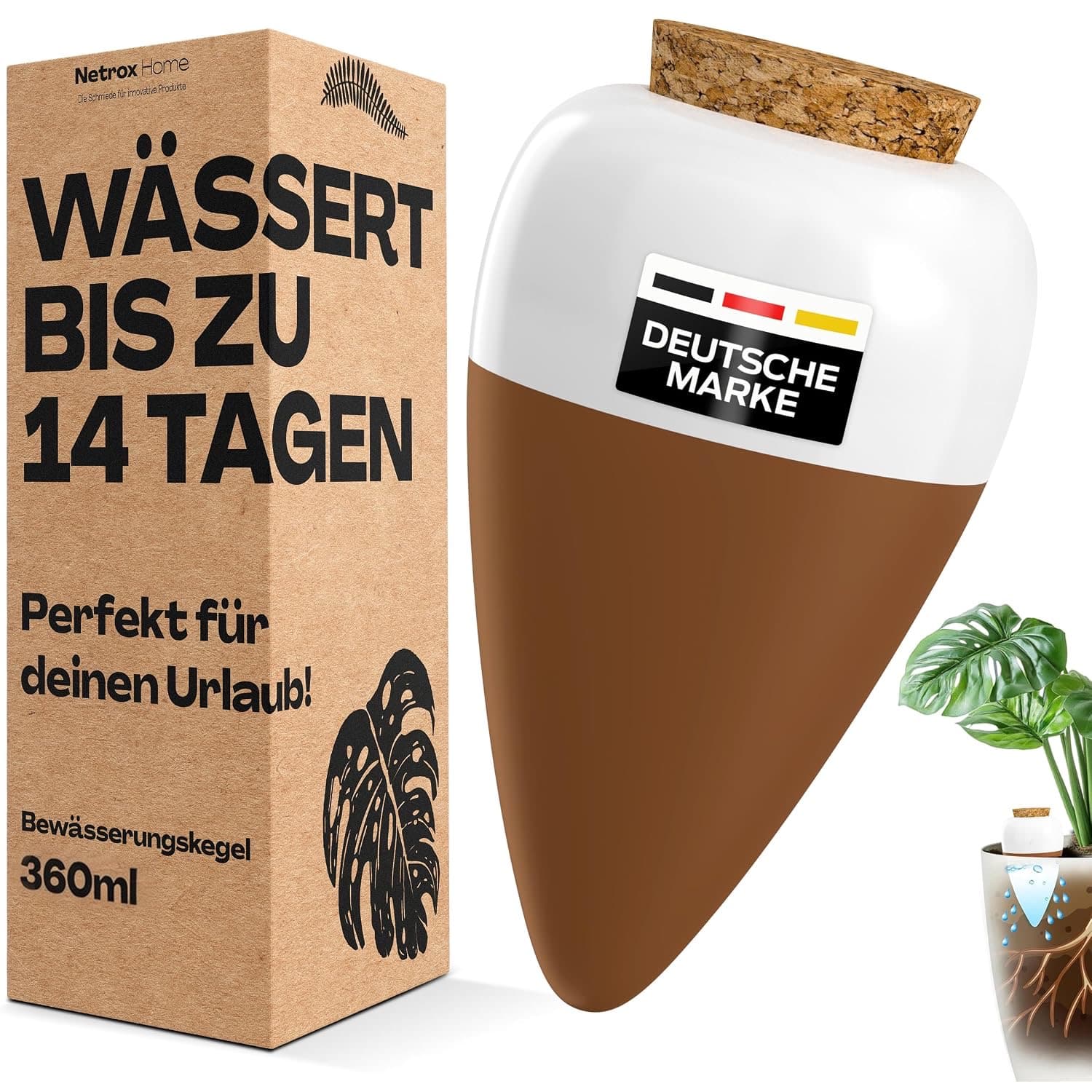 Netrox Bewässerungskegel aus Ton