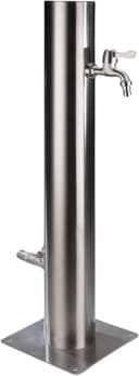 UPP Wasserzapfsäule Edelstahl 75 cm, 2 Hähne