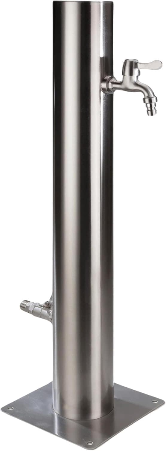 UPP Wasserzapfsäule Edelstahl 2 Auslaufhähne