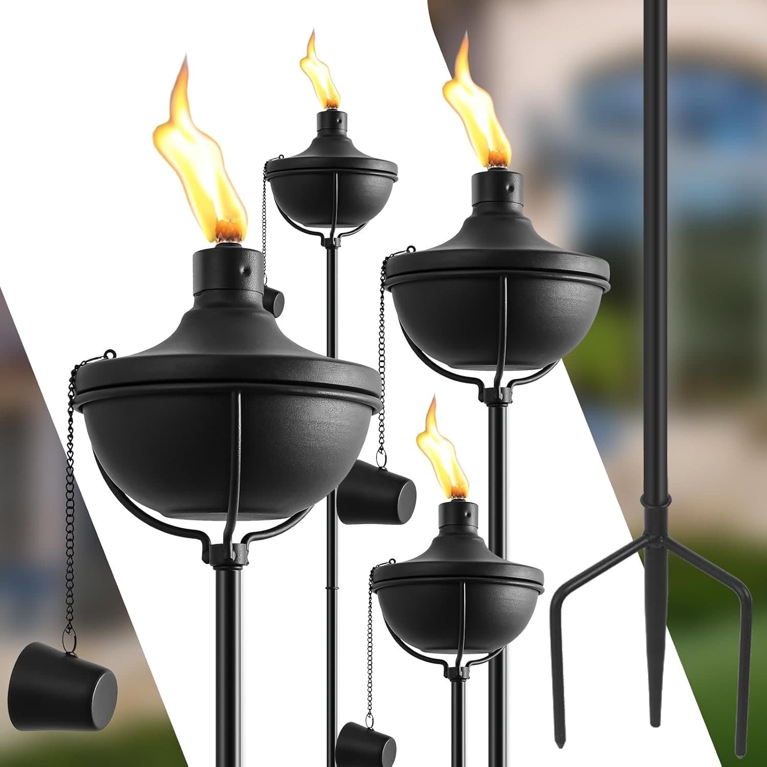 Testsieger ZSZMFH Metall-Gartenfackel