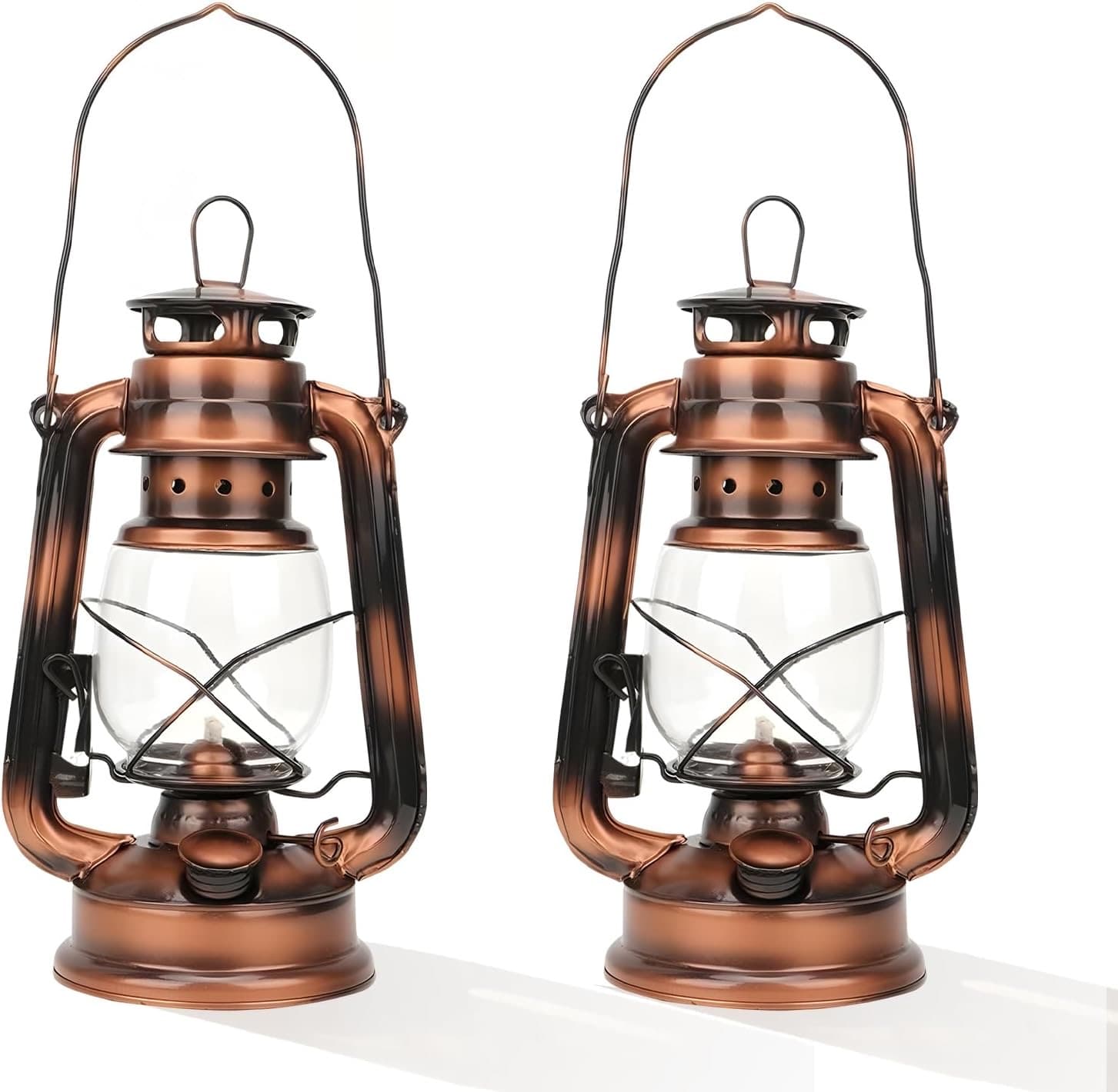 Vectorgolden Petroleumlampe 2er Set Bronze 25 cm