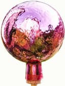 Lauschaer Glaskunst Rosenkugel Craquelet violett 15 cm