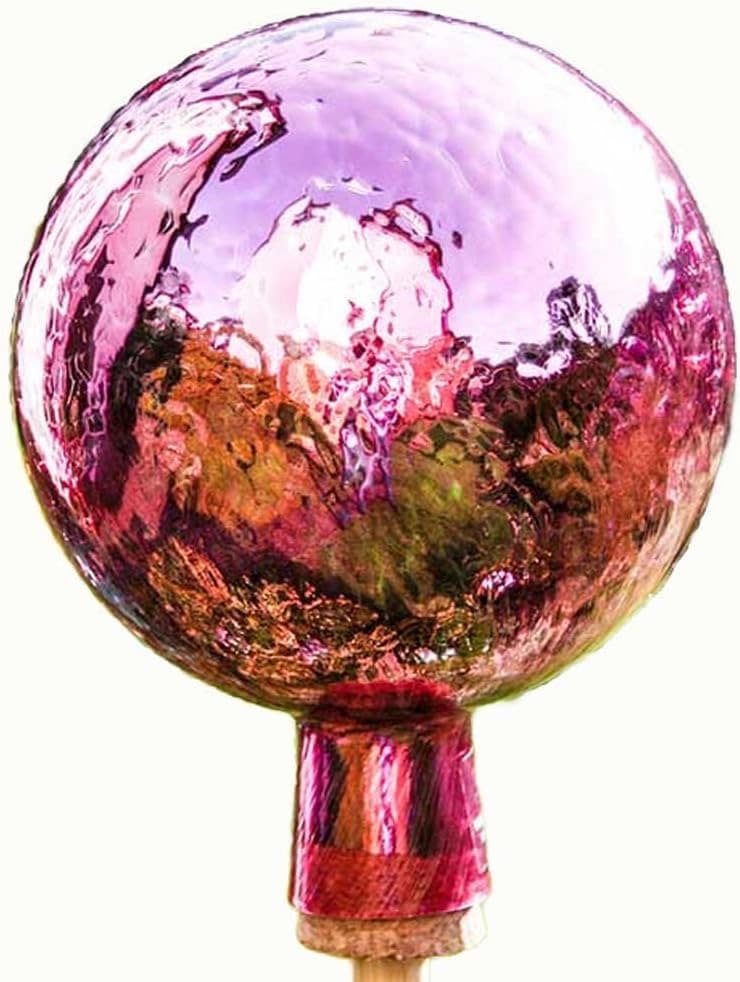 Lauschaer Glaskunst Rosenkugel Craquelet violett 15 cm