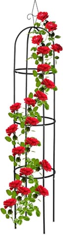 Relaxdays Rankhilfe Obelisk 200 cm schwarz