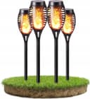 SMART LED 4 Stück Solar-Fackeln IP44