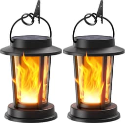 TuyLuxe TuyLuxe Solar-Laternen Flammeneffekt 2er-Set