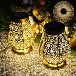 OUILA OUILA Solarlaterne Gold 2er-Set