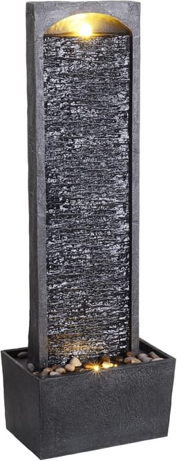 Peaktop Peaktop Stein-Wasserfallbrunnen 98 cm LED