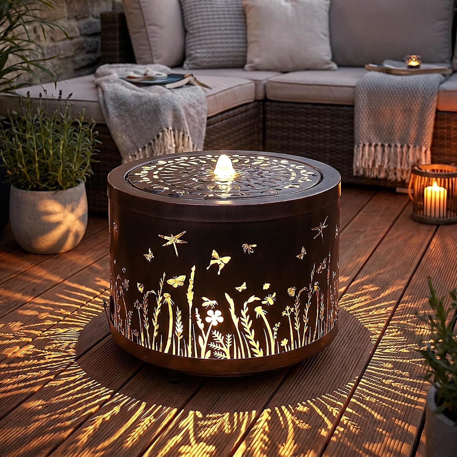 Arnusa Metall Springbrunnen LED