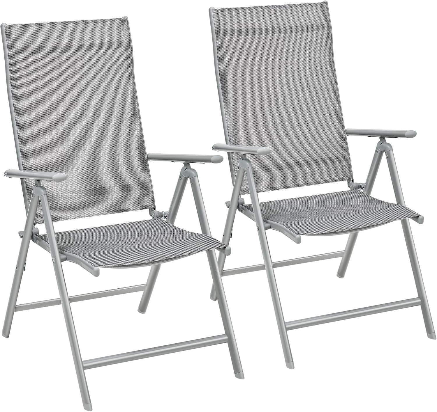 SONGMICS Klappstuhl 2er Grau