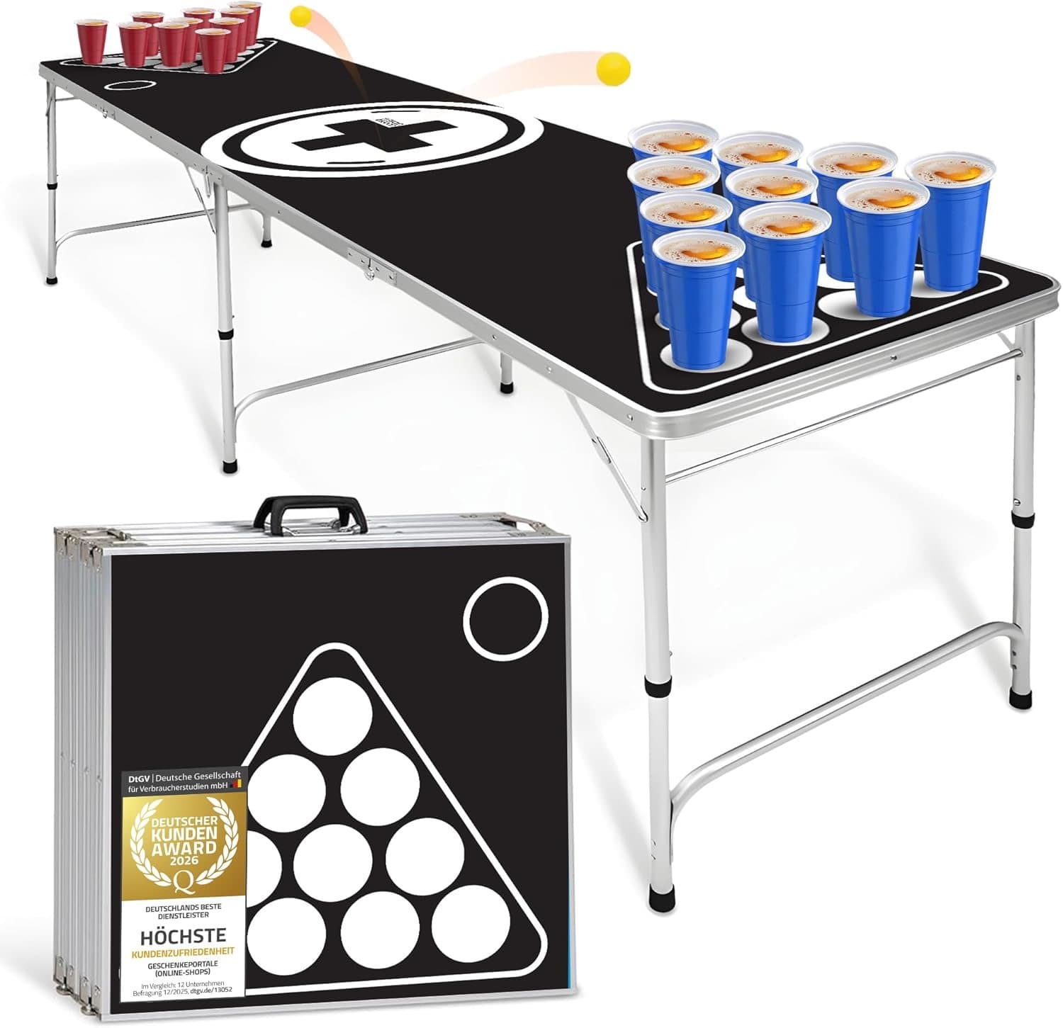 GOODS+GADGETS Bierpong Schwarz-weiß