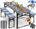 KESSER Bierzeltgarnitur Holz Anthrazit 170 cm