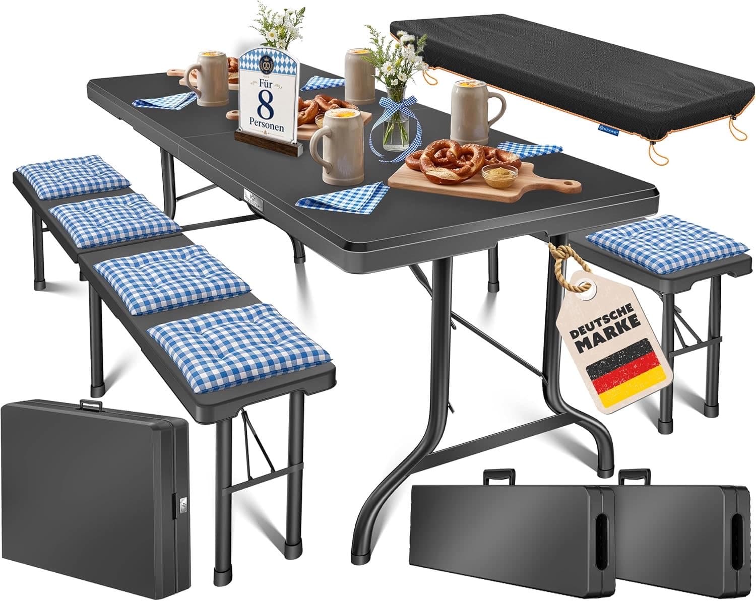 KESSER Bierzeltgarnitur HDPE Anthrazit