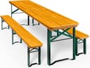 Casaria Bierzeltgarnitur 220 cm Holz