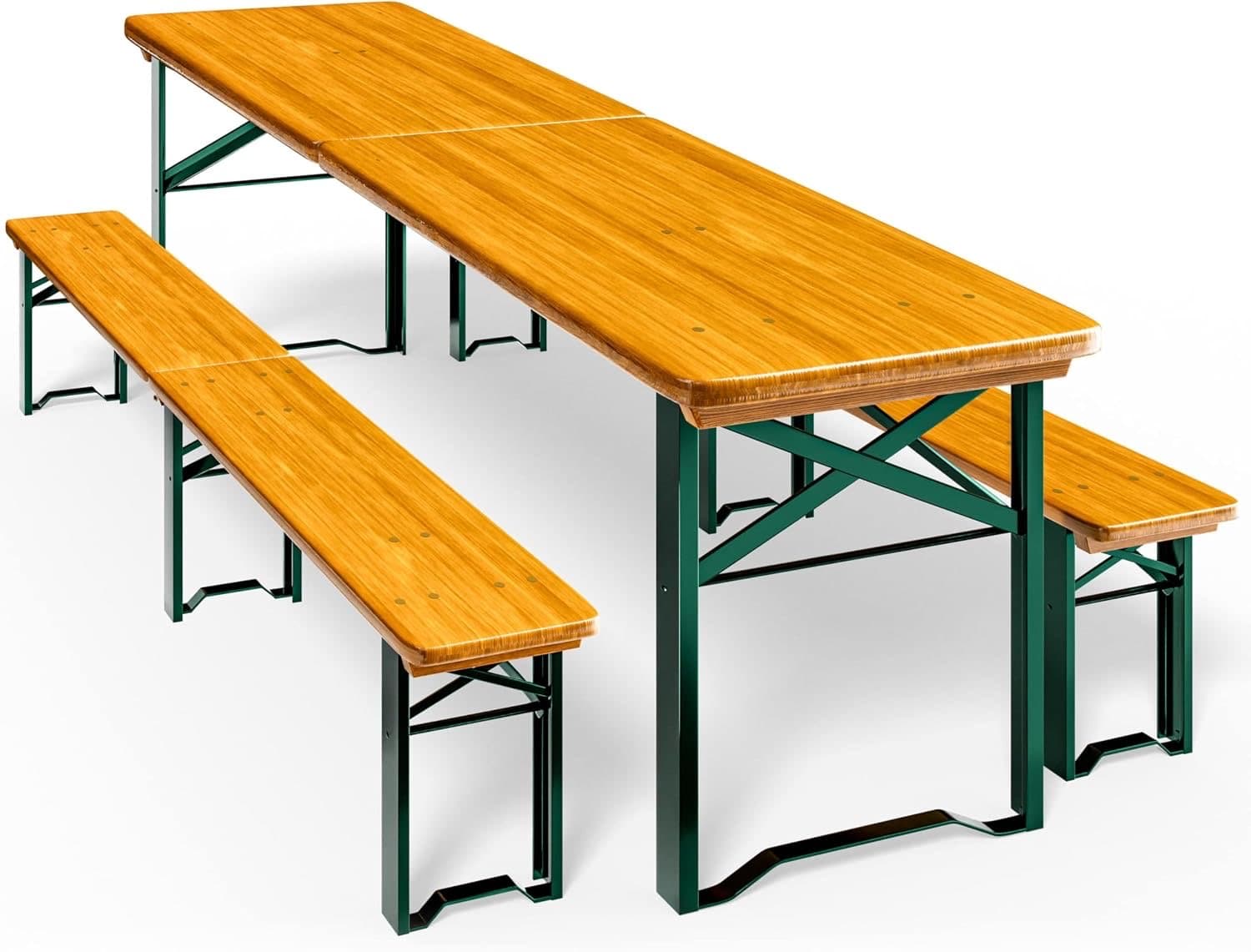 Casaria Bierzeltgarnitur 220 cm Holz