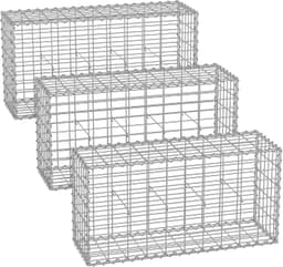SONGMICS SONGMICS Gabionenkörbe 3er-Set 100×50×30