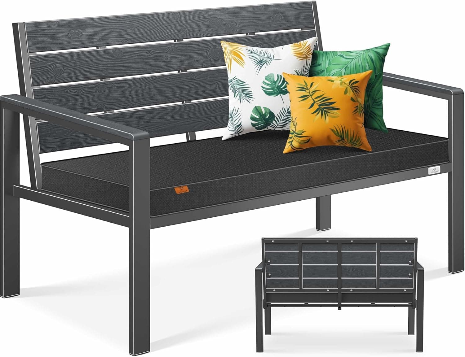 KESSER Gartenbank Holzoptik 2-Sitzer 120 cm
