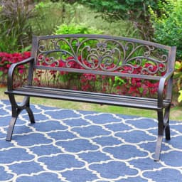 PHI VILLA PHI VILLA Metall-Gartenbank 127 cm Bronze