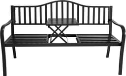 Spetebo Spetebo Metallbank mit Klapptisch 150 cm