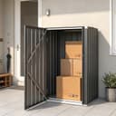 YODOLLA Metall Gartenschrank wetterfest Grau
