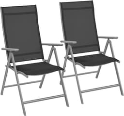 SONGMICS Klappstuhl 2er Schwarz