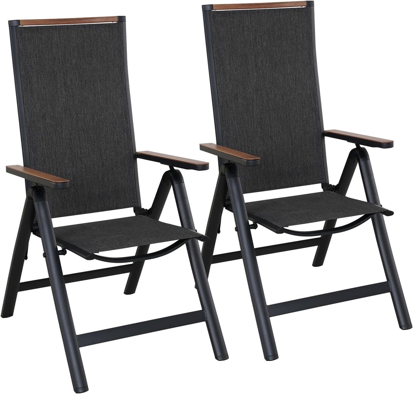 Grand patio Klappstuhl 2er Schwarz