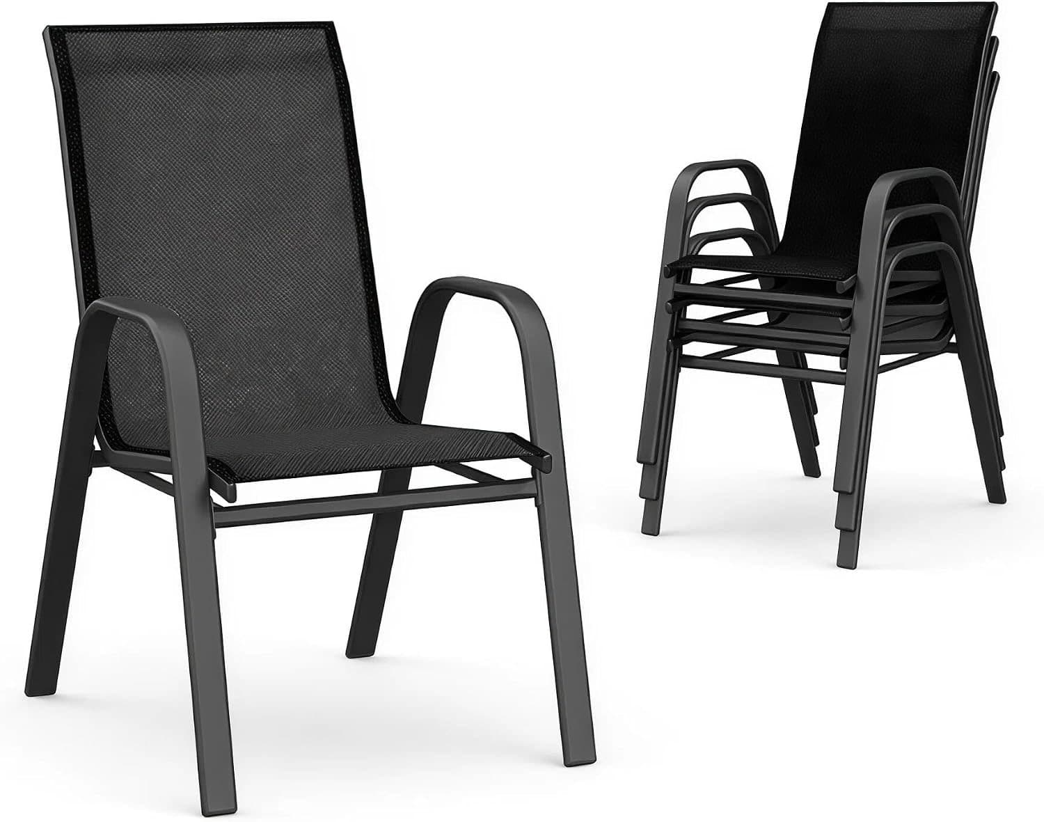 GarveeMore Stapelstuhl 4er Set