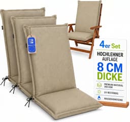 Pillows24 Pillows24 Hochlehner 4er Set 120×50×8 cm