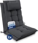 Beautissu 2er Premium Hochlehner mit Kopfpolster