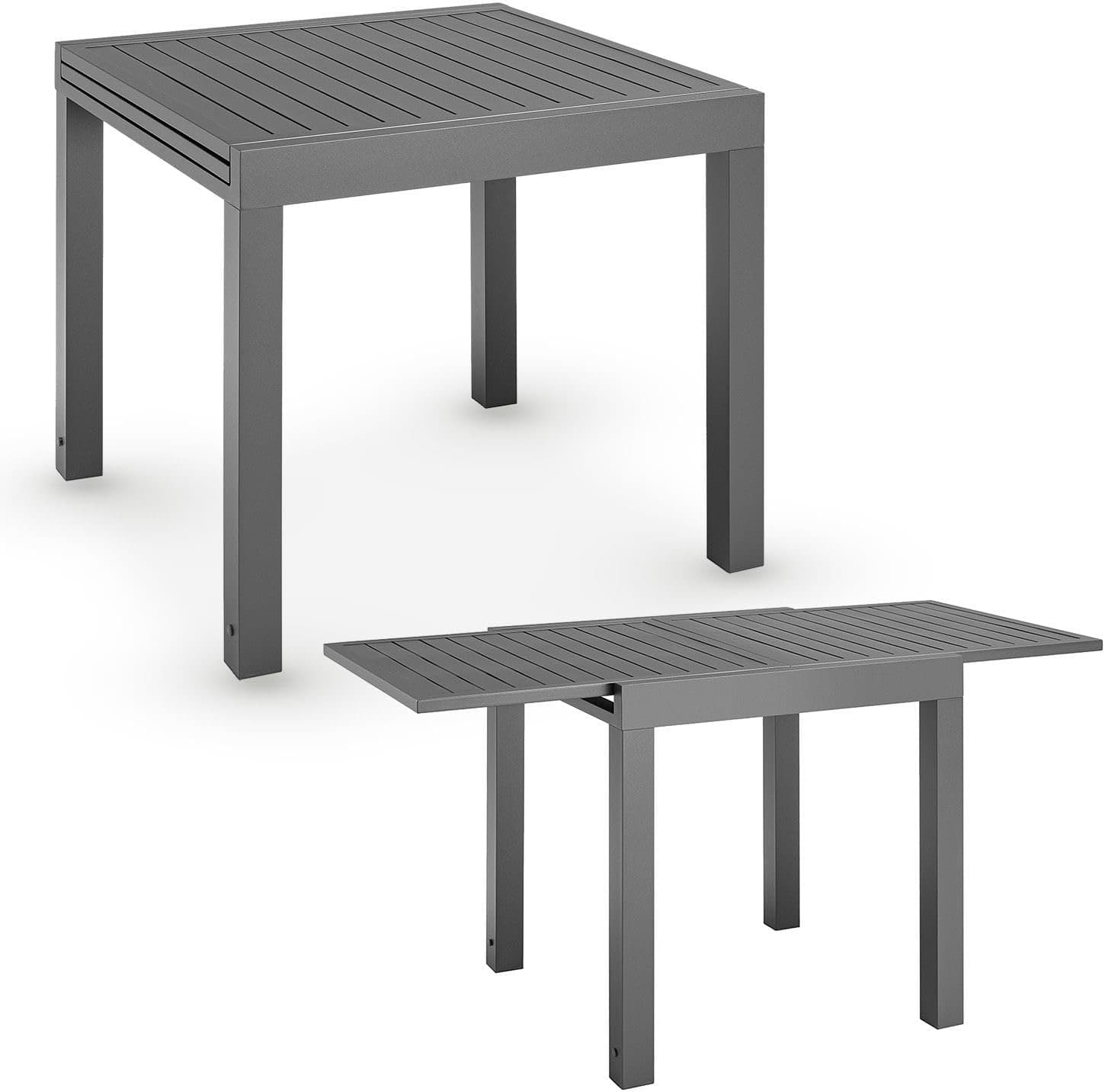Juskys Gartentisch Laki 80×80 cm ausziehbar