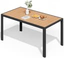 JUMMICO Gartentisch Aluminium Holzoptik (189 cm)