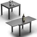 JUMMICO Gartentisch Aluminium 80-163 cm