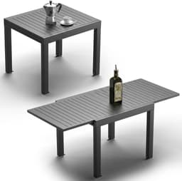 JUMMICO JUMMICO Gartentisch Aluminium 80-163 cm