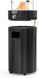 Onlyfire Runde Gas-Feuerstelle mit Rollen