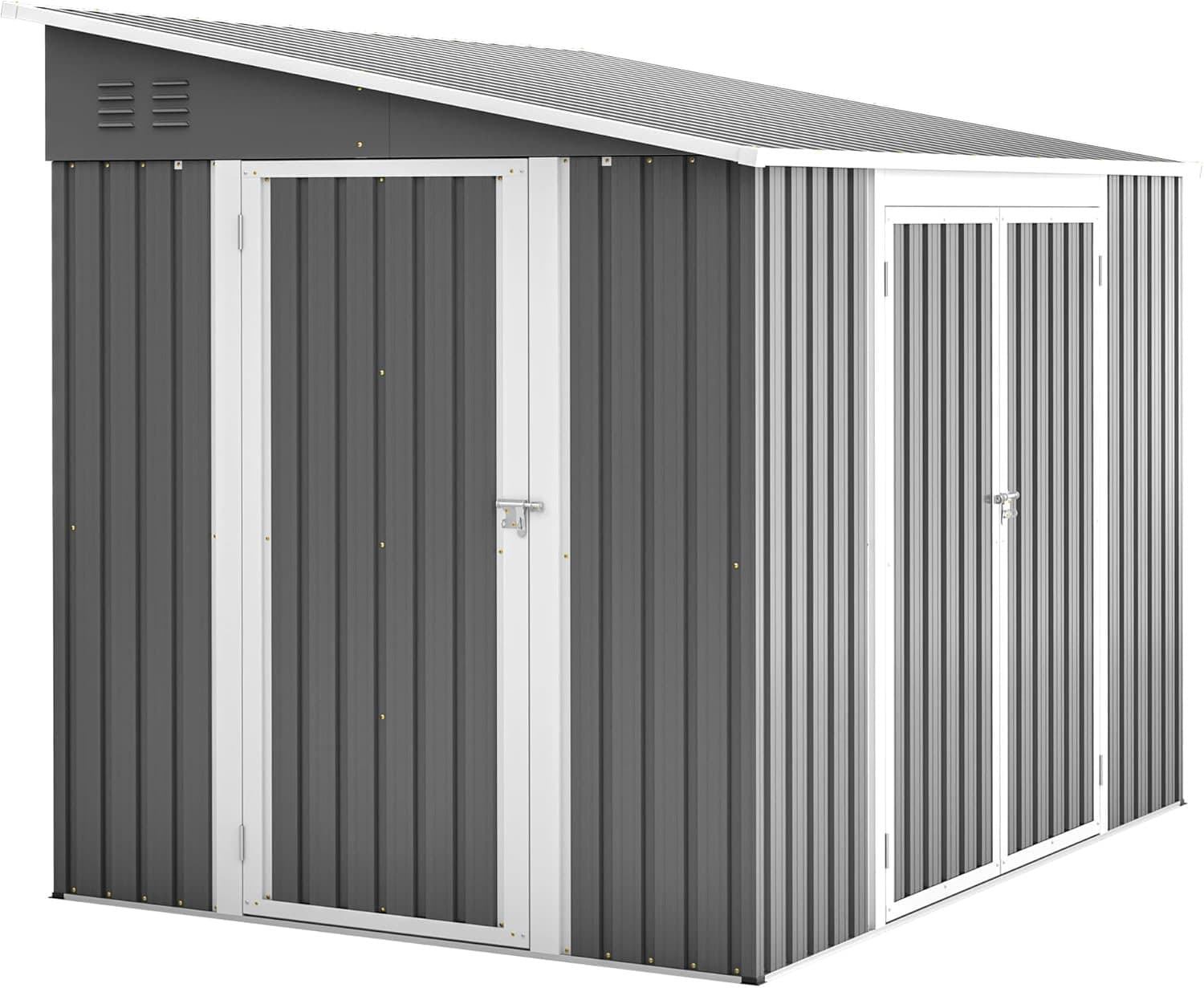 kozamas Metallschuppen 6×8 ft mit Seitentür