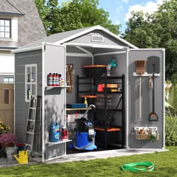 UDPATIO Kunststoff Gartenhaus 183×137×210 cm