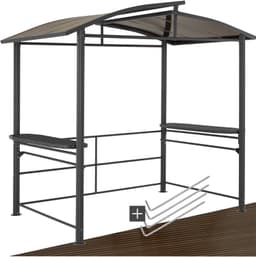 tectake tectake Grillpavillon 240 × 150 cm Hardtop