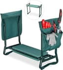 Relaxdays Kniebank grün 2 Taschen