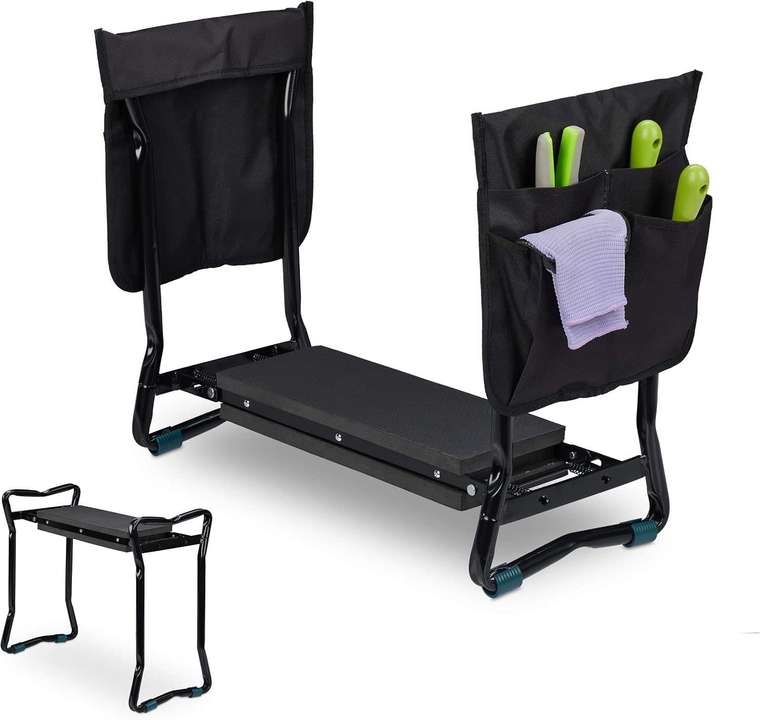 Relaxdays Kniebank schwarz