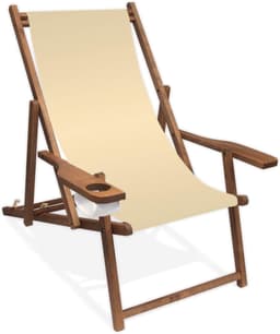 Promo Trade Promo Trade Liegestuhl Naturweiß