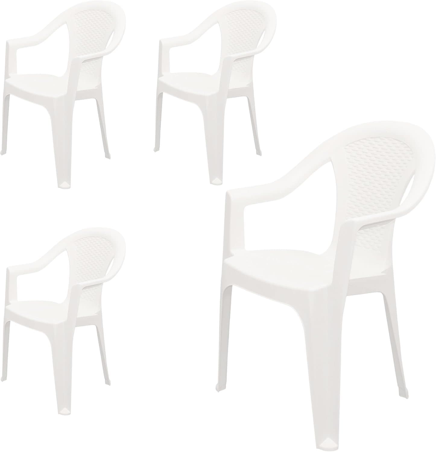 Spetebo Monoblock 4er Set Weiß