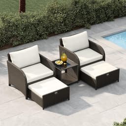 GarveeHome GarveeHome 5-TLG Rattan Set