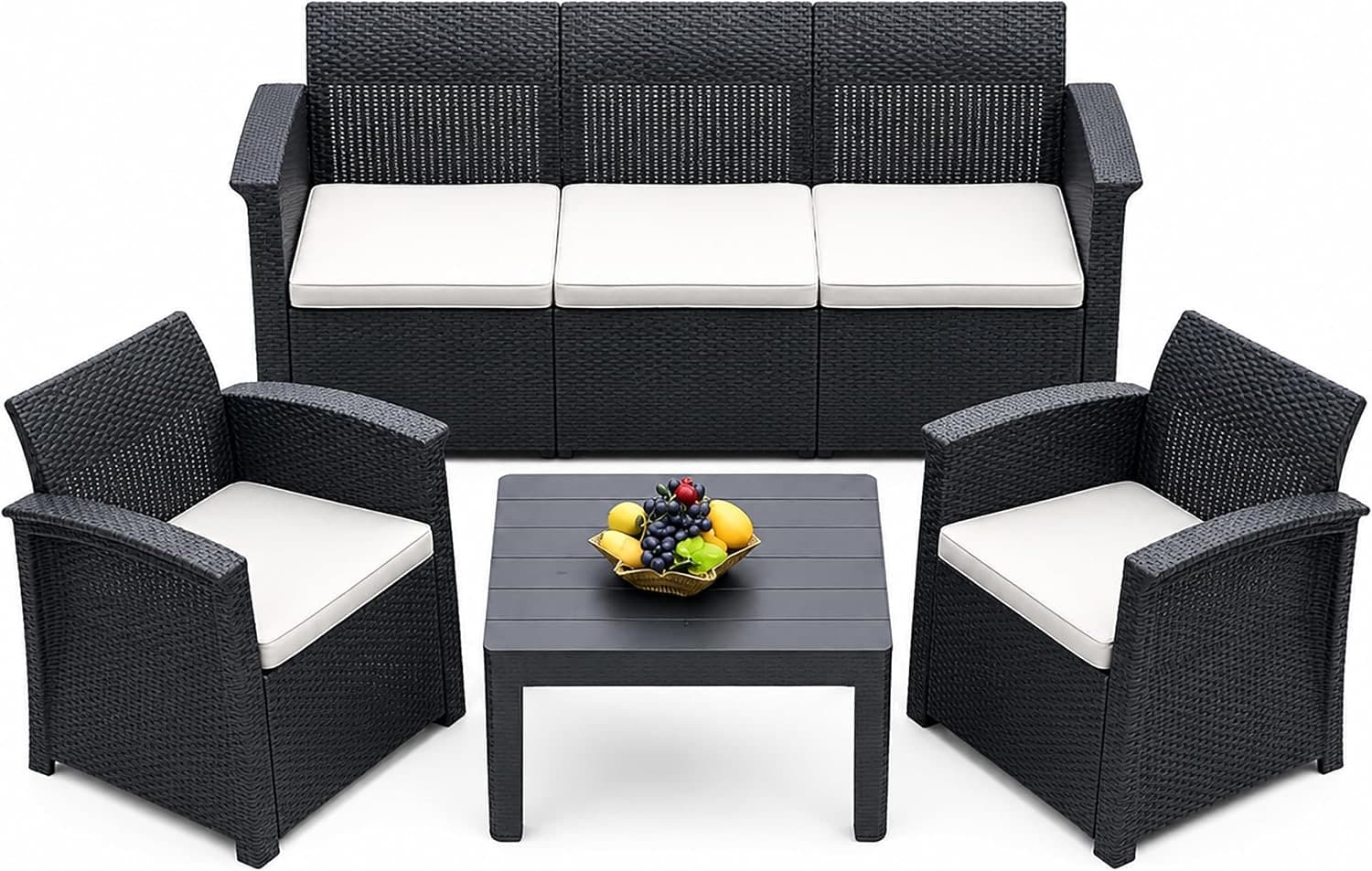 Relaxdays Bank-Set 5 Personen