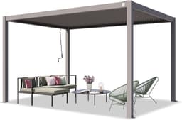 TOOLPORT PRIMEYARD Pergola 3×4 m Lamellendach grau