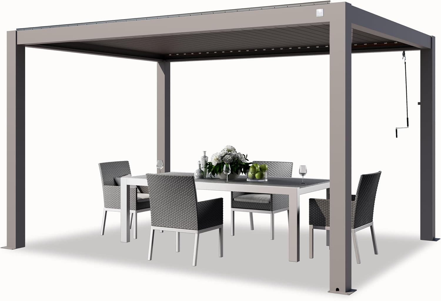 PRIMEYARD Premium 3×4 m Voll-Alu Lamellendach