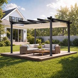 JUMMICO JUMMICO Aluminium Pergola 3×4 m Schiebedach