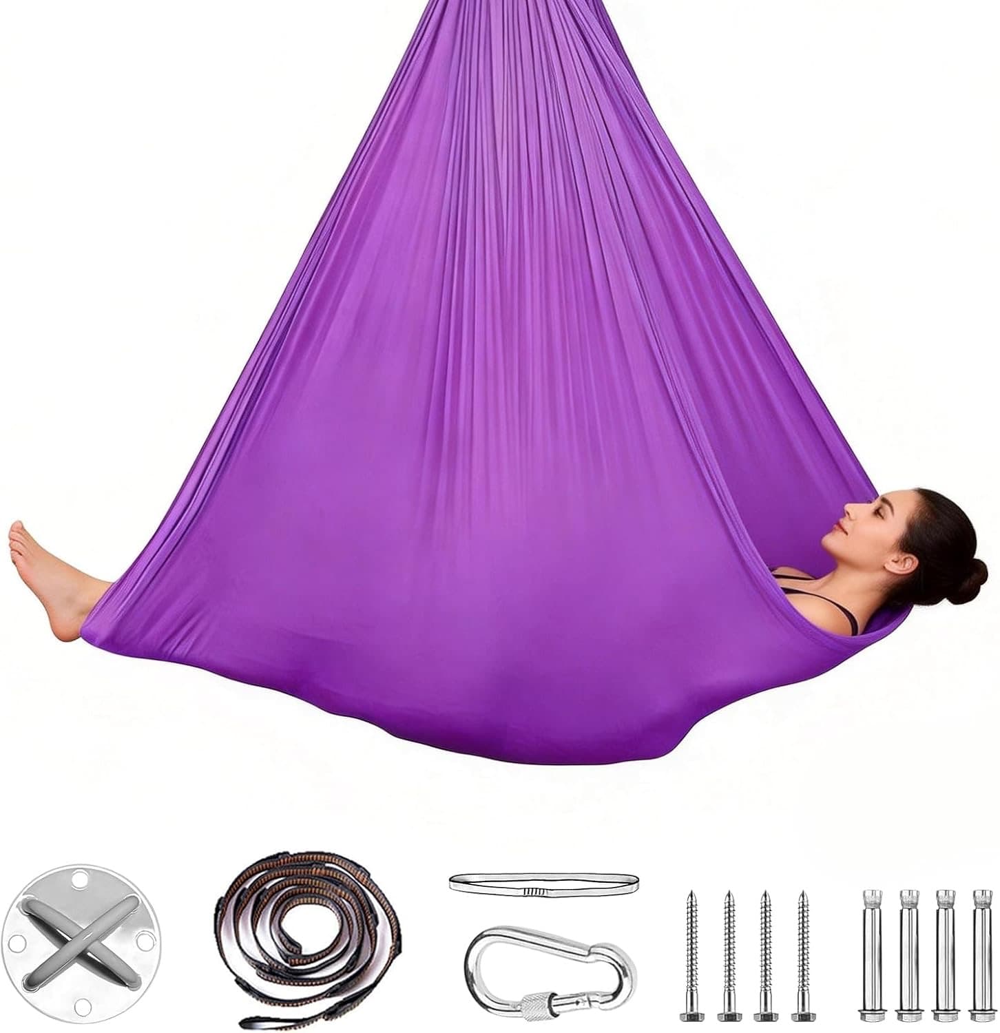 L.StarryIsland Aerial Yoga Hellviolett