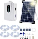 Solar Luftpumpen, 6W Solar Teichbelüfter mit 6000mAh Akku, USB-Laden