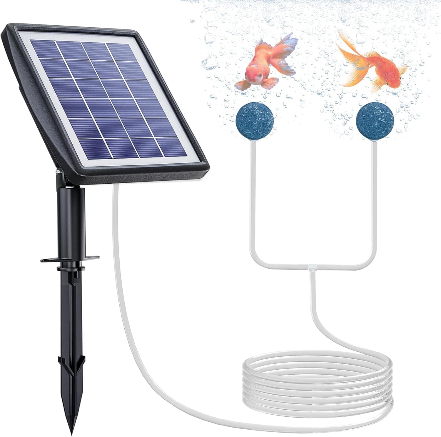 PChero 2W Solar Teichbelüfter Sauerstoffpumpe für Teich Zubehör